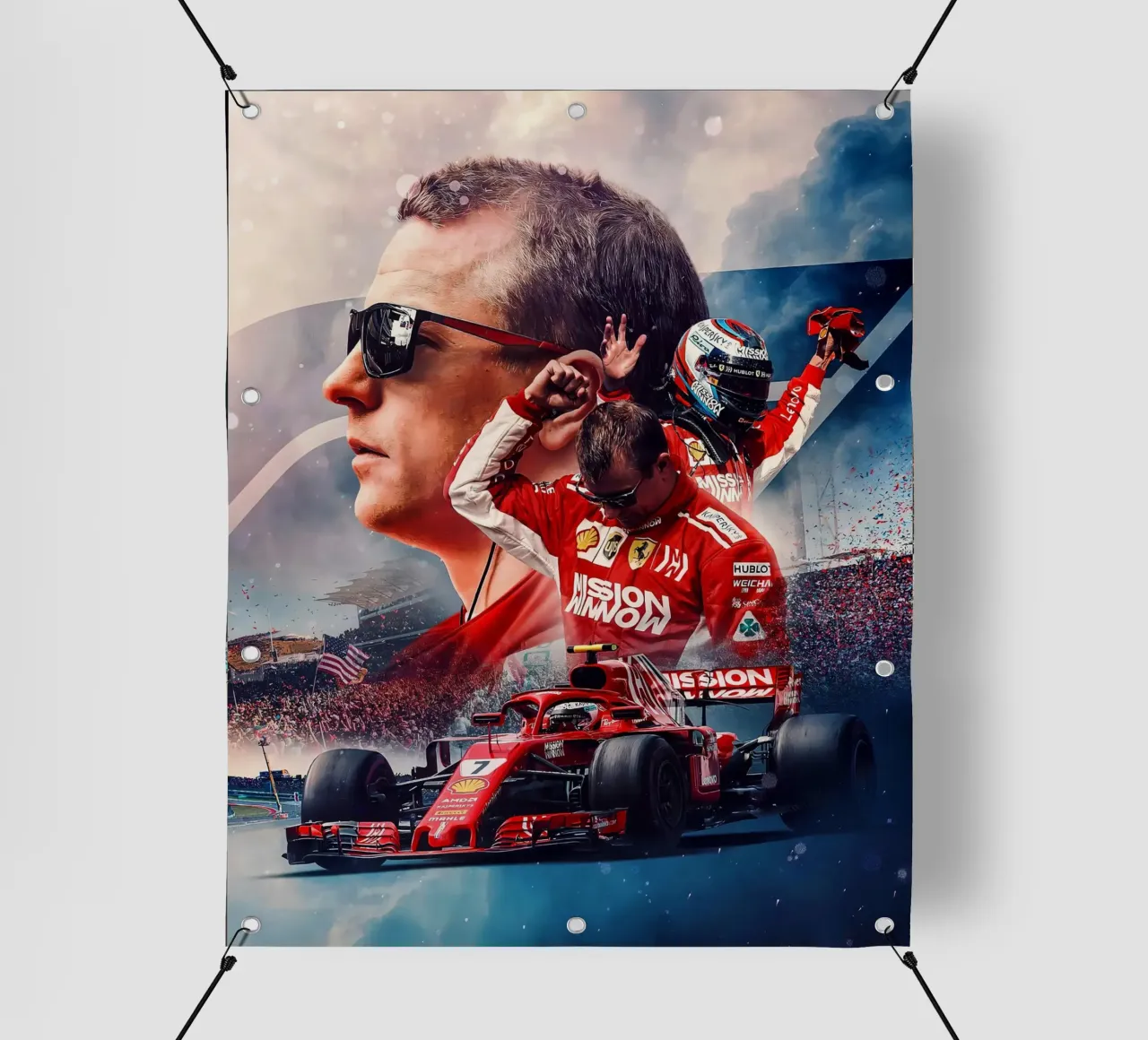 Kimi Räikkönen telo in pvc da Agus Creative