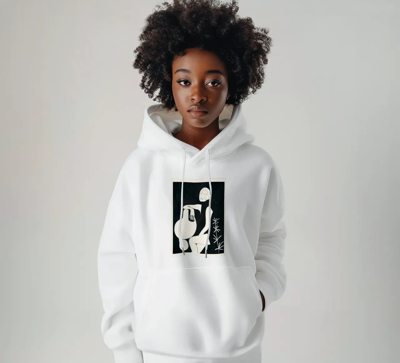 Composed Line Moment 08 felpa con cappuccio da Nadjaa