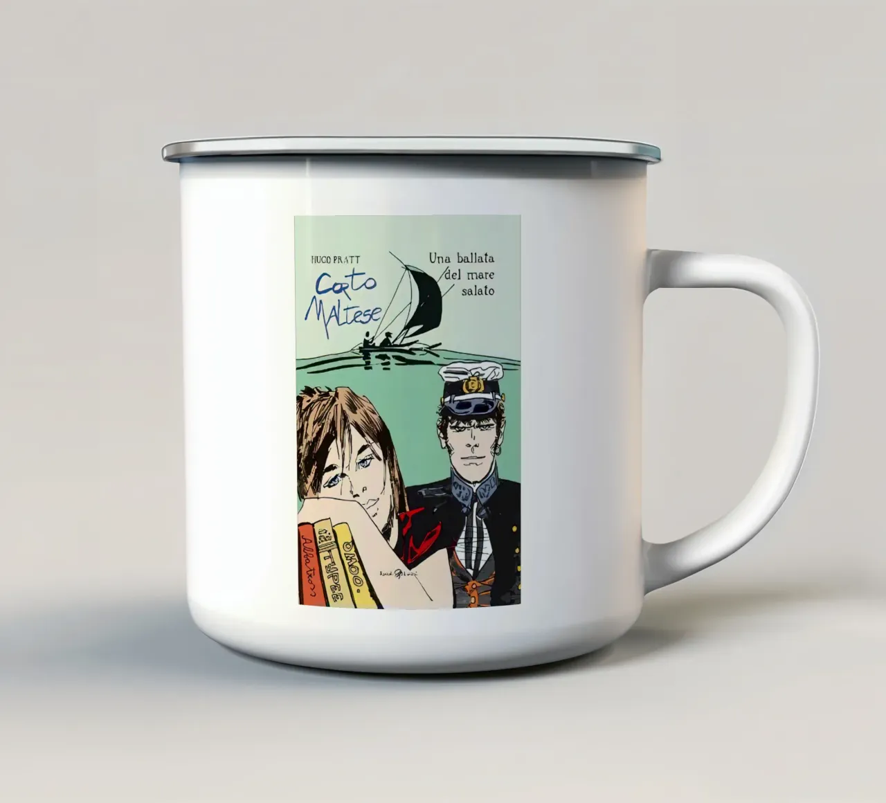 Fumetti maltesi tazza in smalto da MIa_Dispath