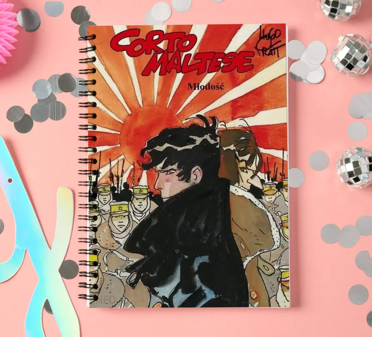 Maltese and Rasputin by Hugo Pratt spiral notebook by MIa_Dispath