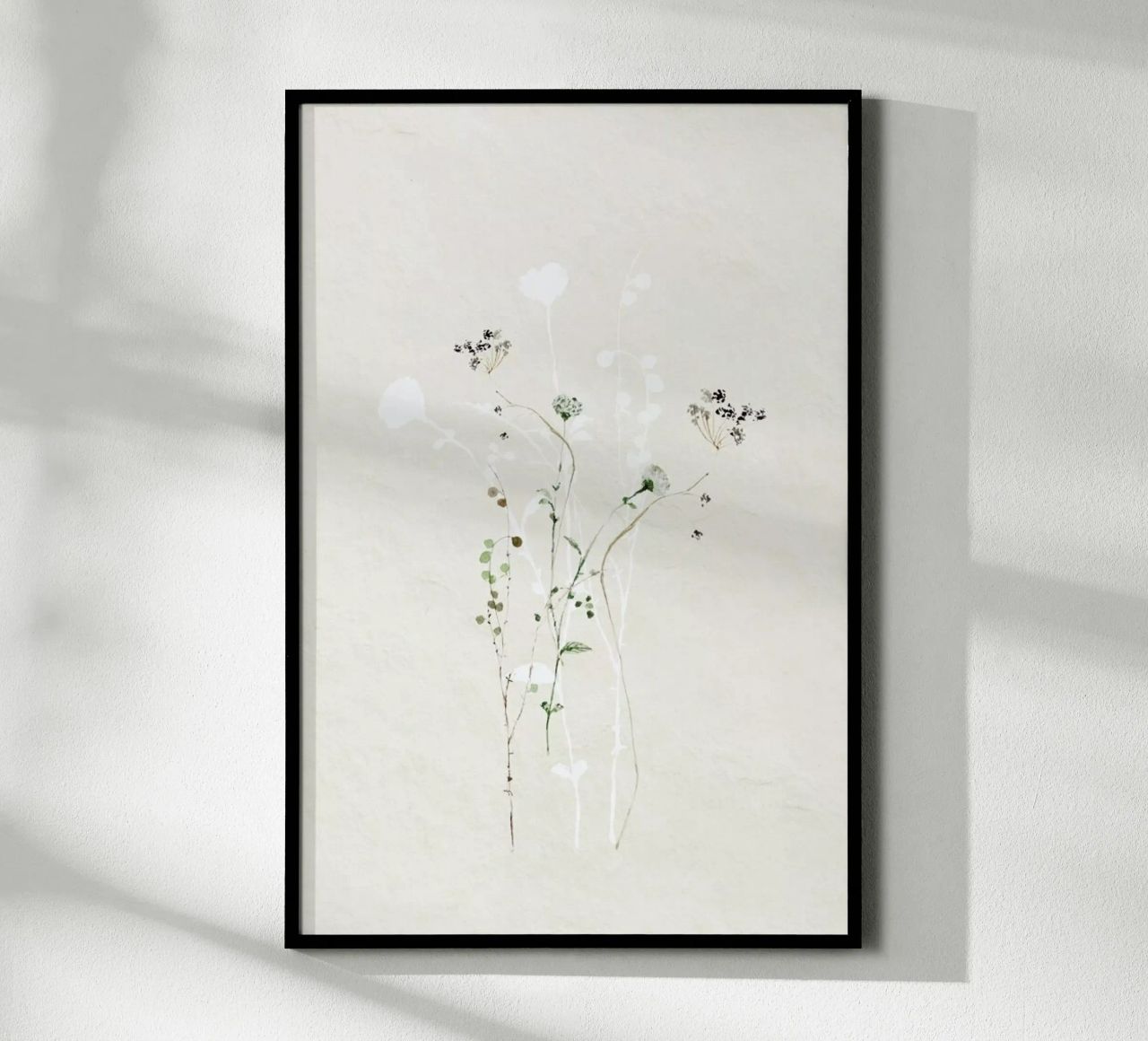 Japanese Ikebana 2 - Illustration Blüten mit Textur poster by Monika Strigel