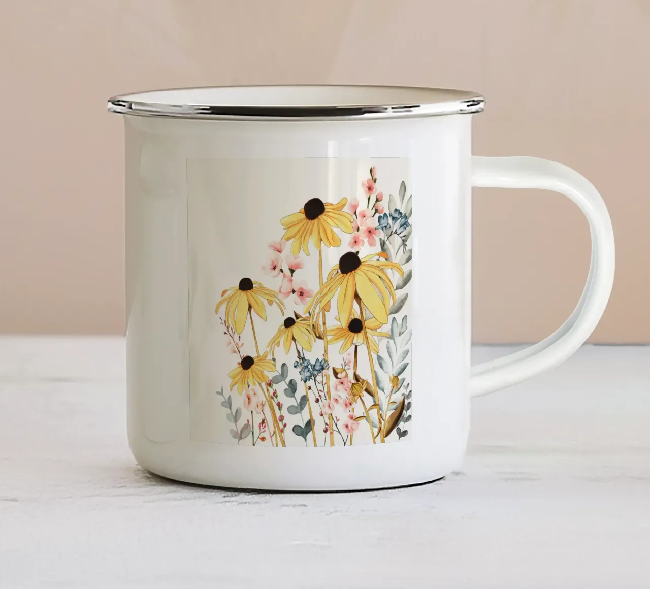 Summer Flowers tazza in smalto da Nadjaa