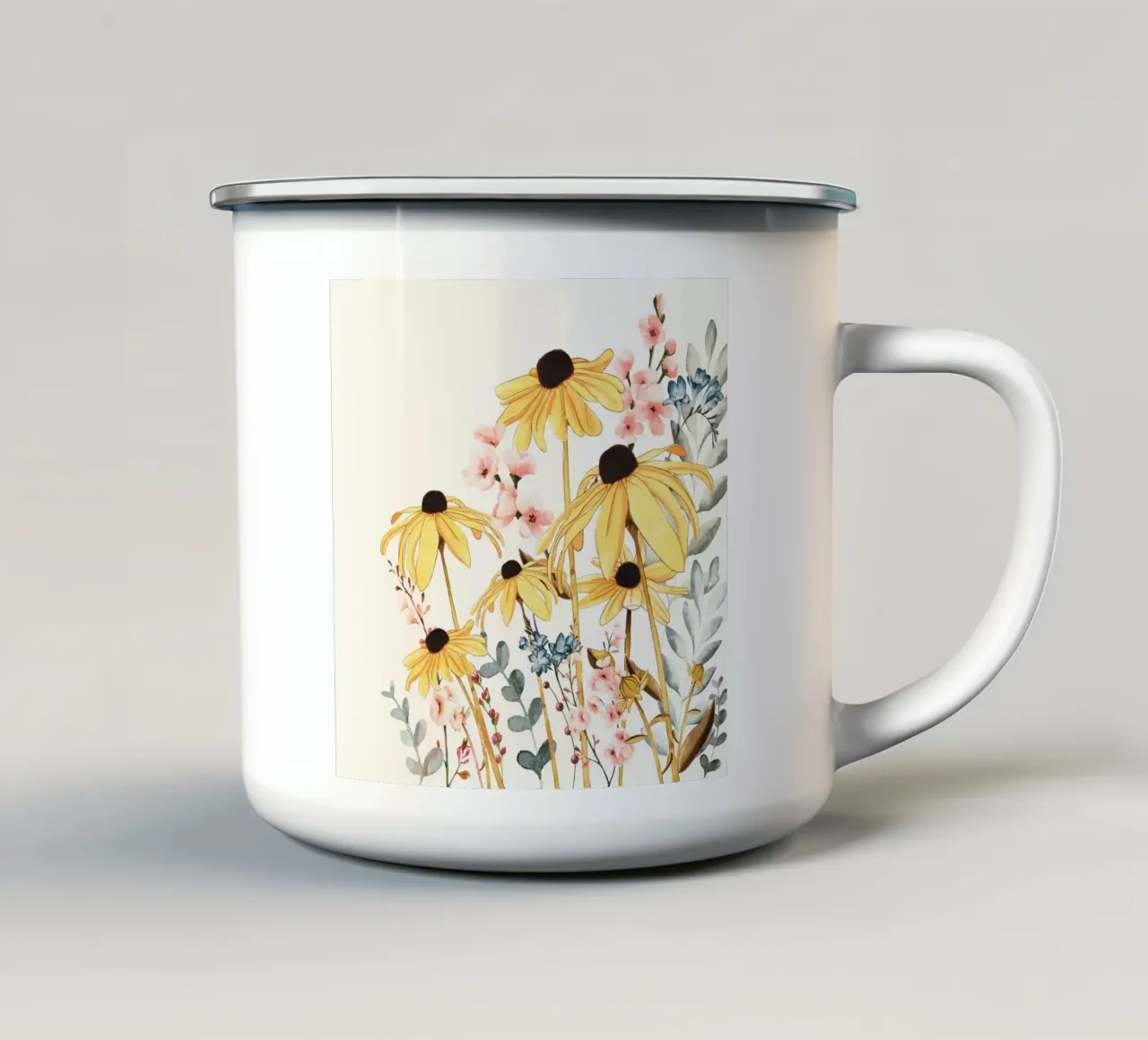Summer Flowers tazza in smalto da Nadjaa