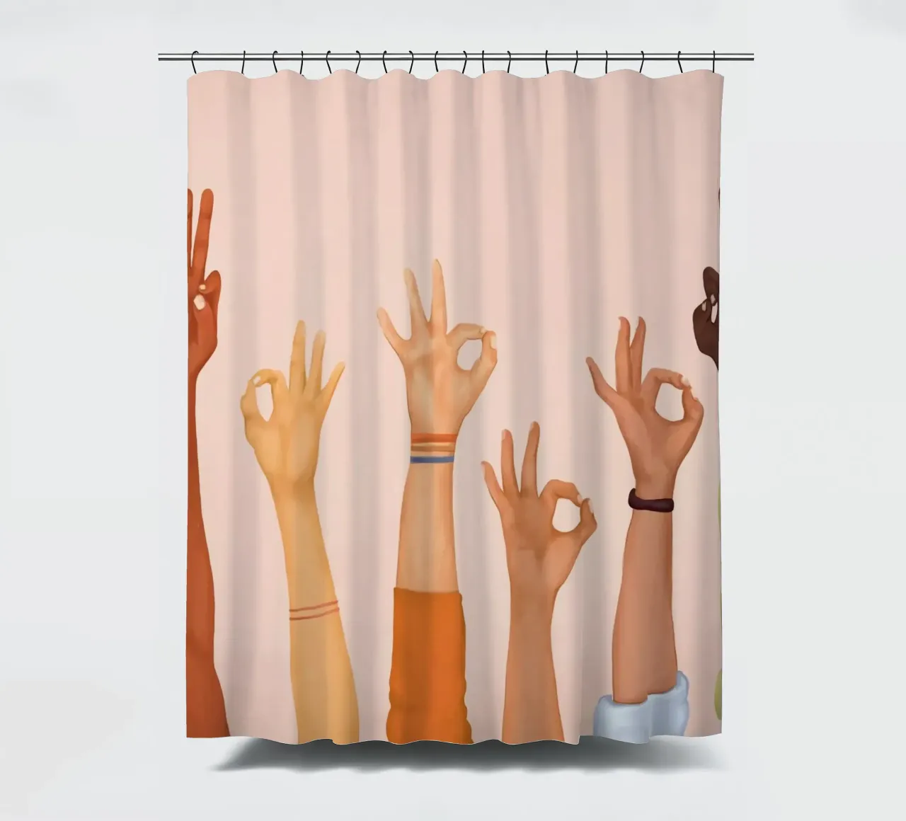 OK shower curtain by Nadjaa