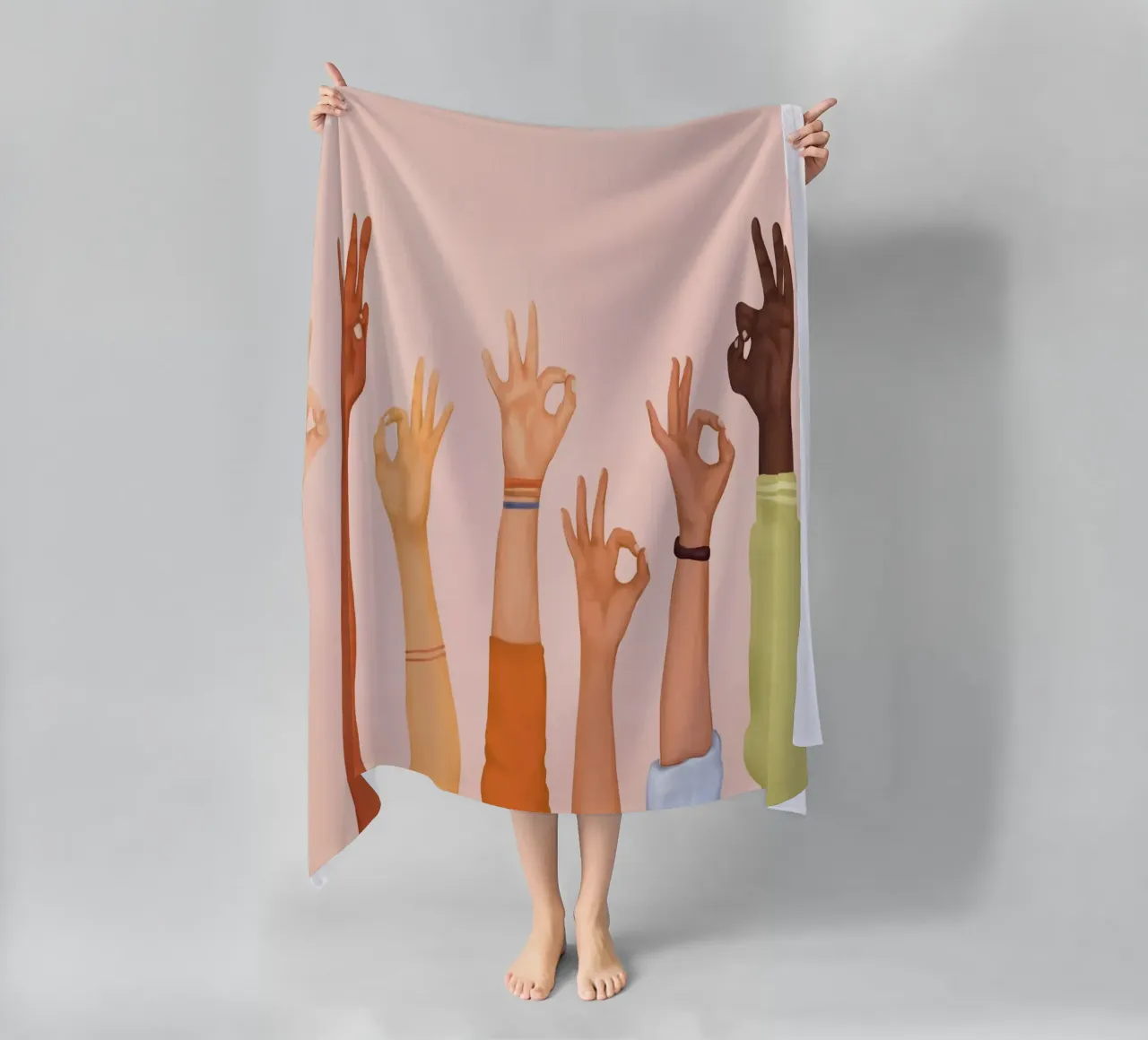 OK beach towel by Nadjaa