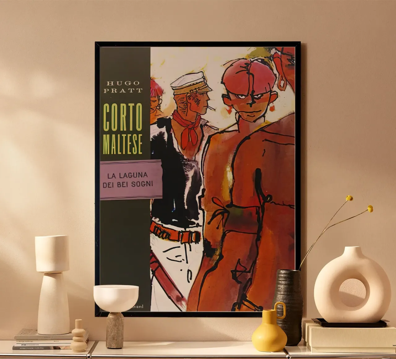 Maltese La laguna Dei Bei Sogni poster con telaio in legno da MIa_Dispath