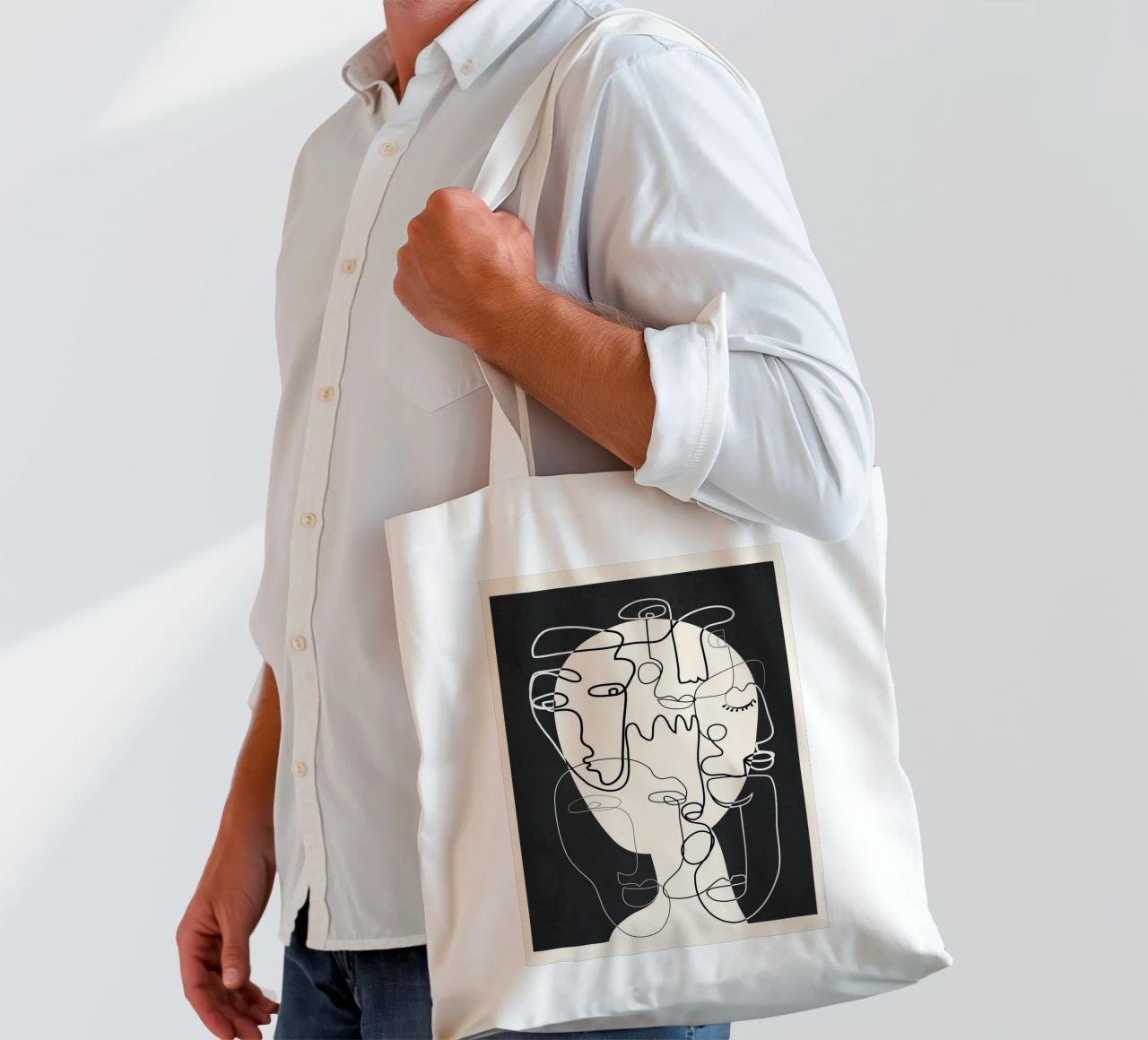 Undefined Thought Flow 1 borsa in juta da Nadjaa