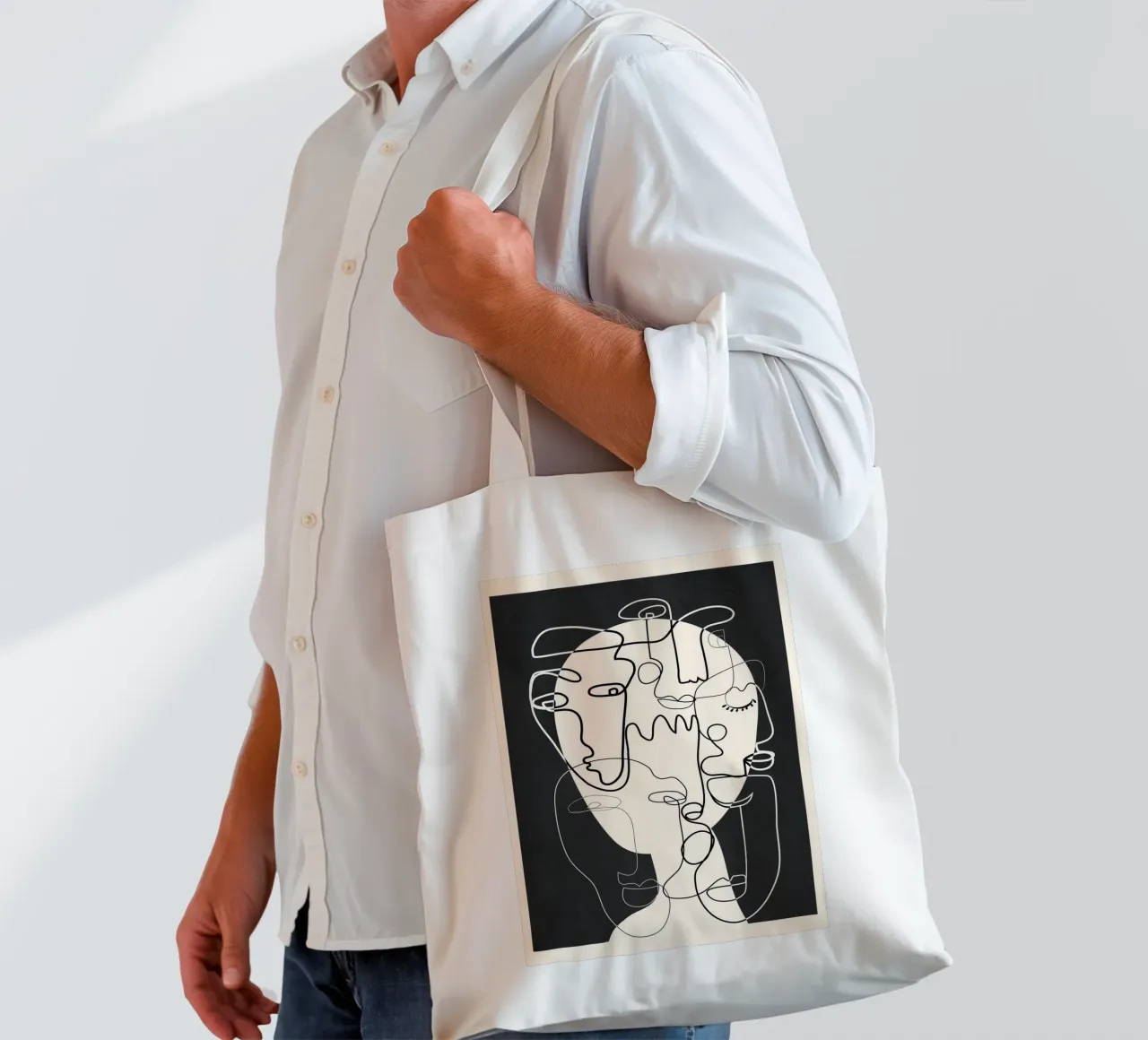 Undefined Thought Flow 1 borsa in juta da Nadjaa