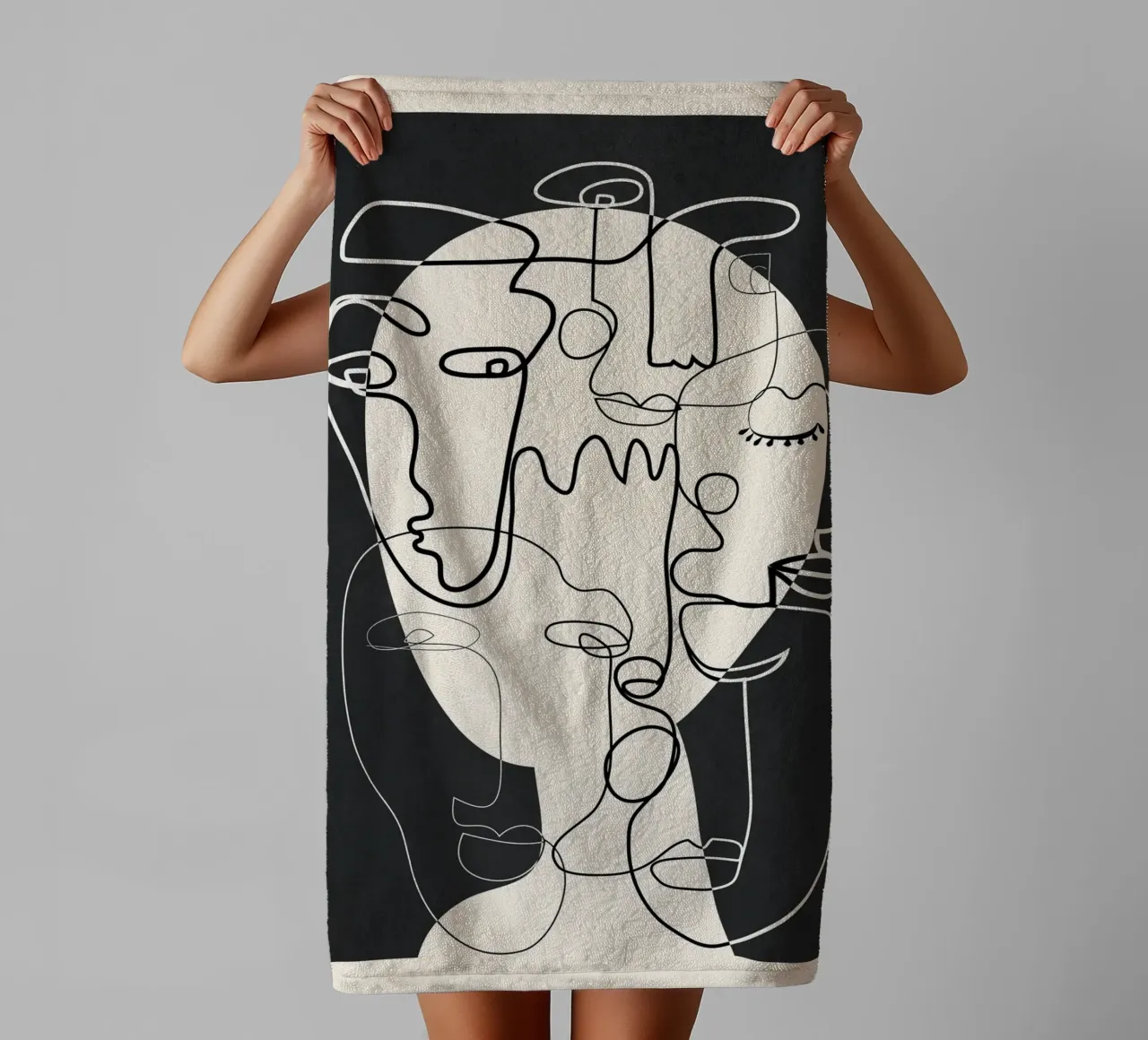 Undefined Thought Flow 1 Handtuch von Nadjaa