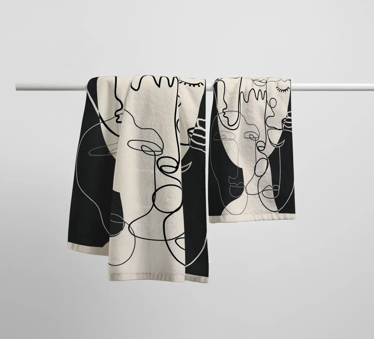 Undefined Thought Flow 1 Handtuch von Nadjaa