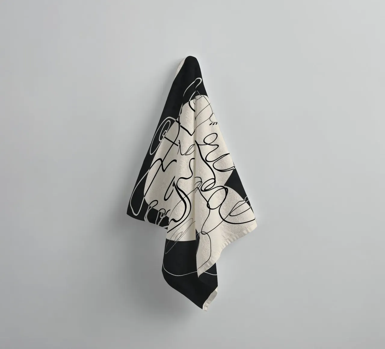 Undefined Thought Flow 1 Handtuch von Nadjaa