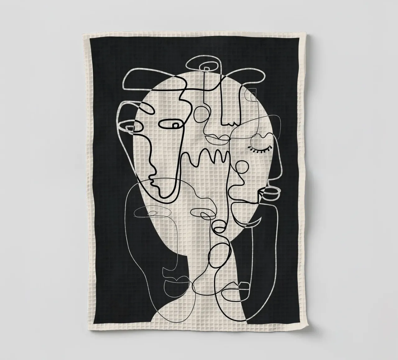 Undefined Thought Flow 1 tea towel by Nadjaa