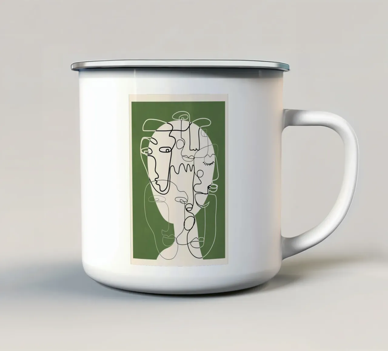 Undefined Thought Flow 2 Emaille Tasse von Nadjaa