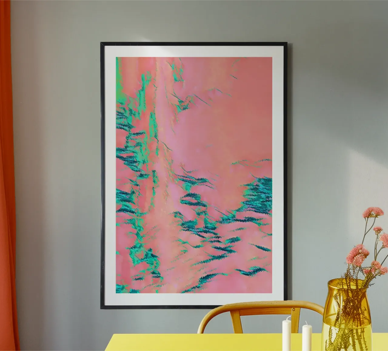 Vedo la bellezza Marmo di malachite poster con telaio in plastica da SilverPegasus