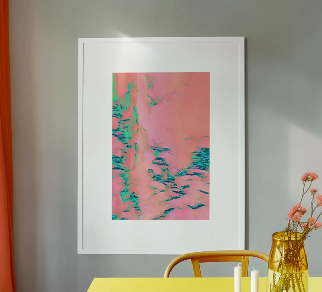 Vedo la bellezza Marmo di malachite poster con telaio in plastica da SilverPegasus