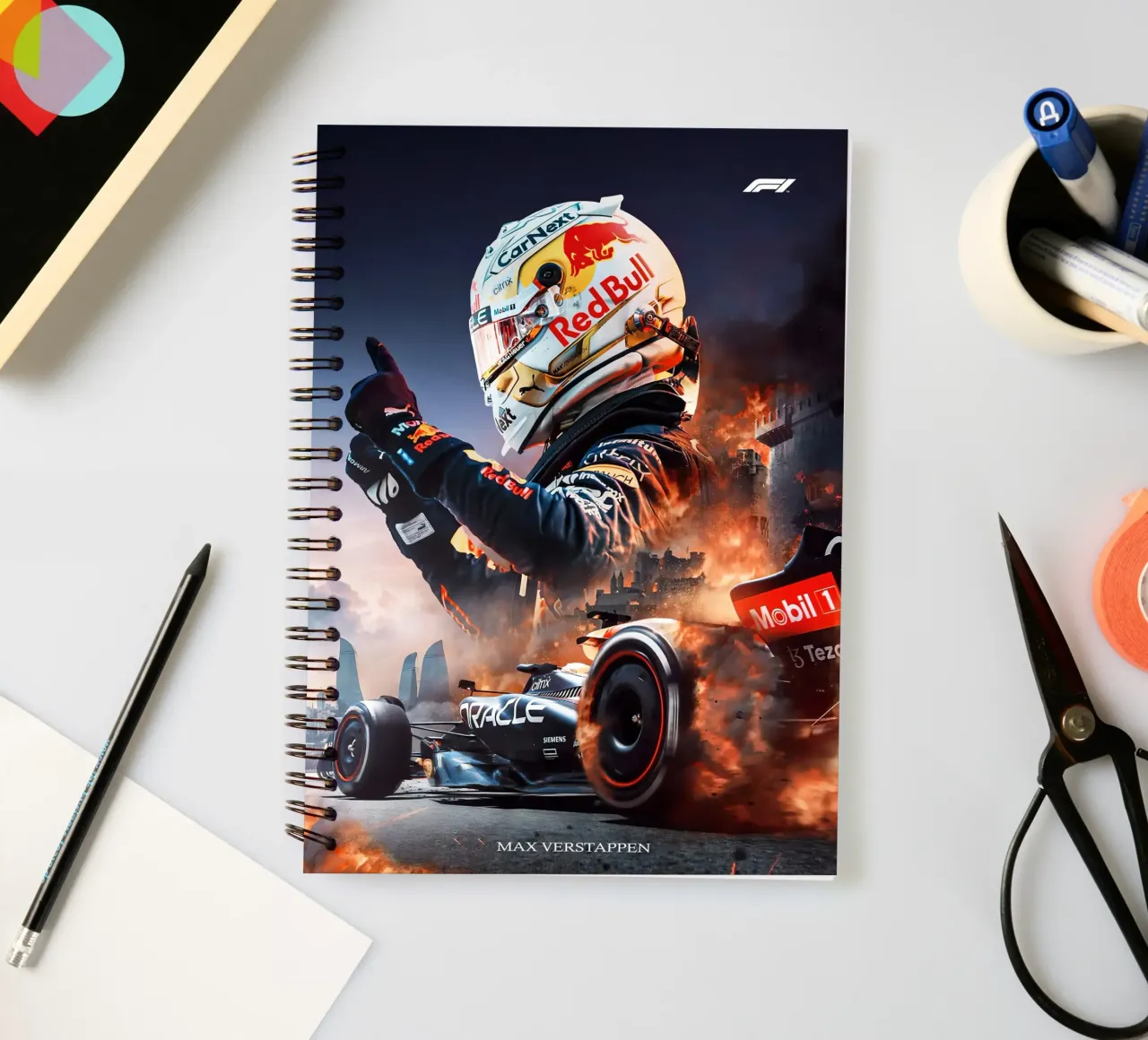 Max Verstappen spiral notebook by Indah Creative