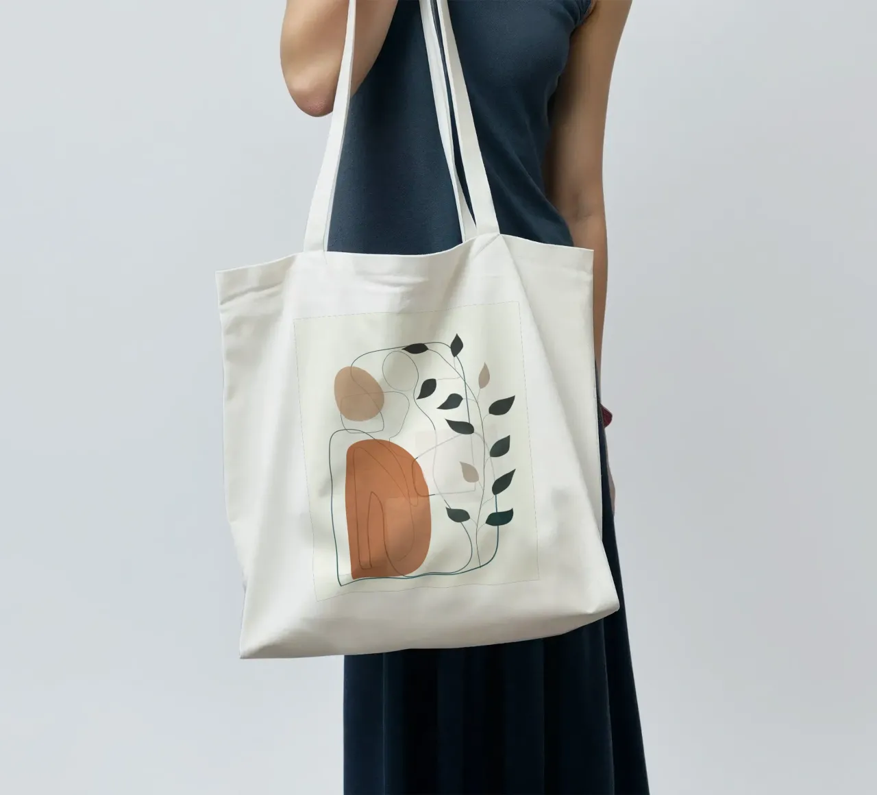 Movement Abstraction 1 borsa in juta da Nadjaa