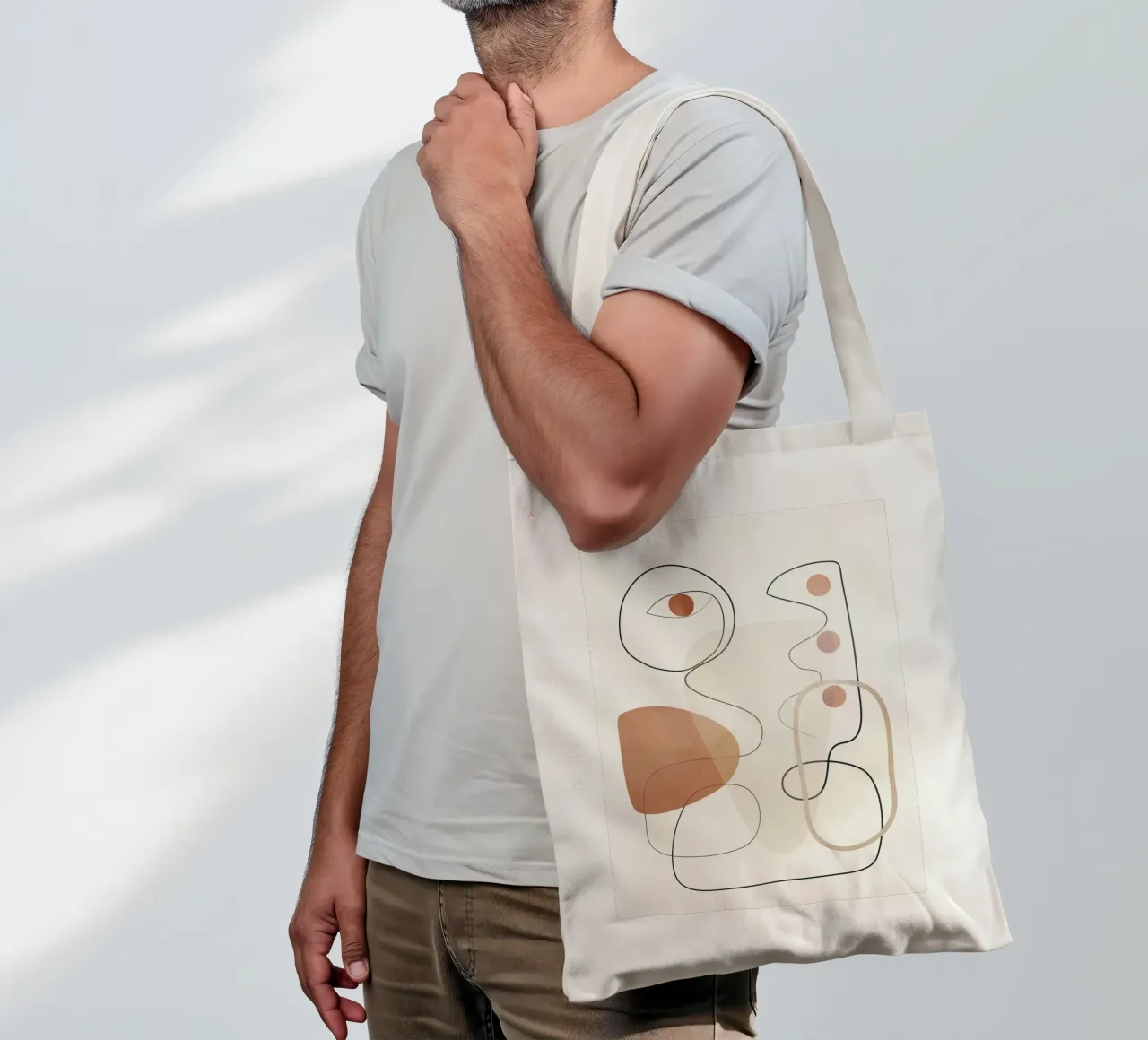 Movement Abstraction 2 borsa in juta da Nadjaa