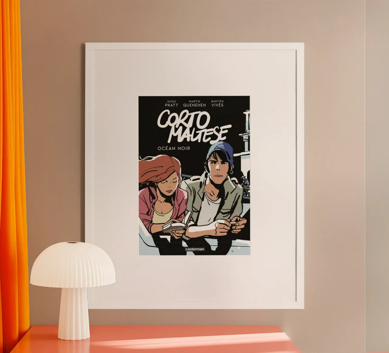 Maltese. Oceano nero poster con telaio in alluminio da MIa_Dispath