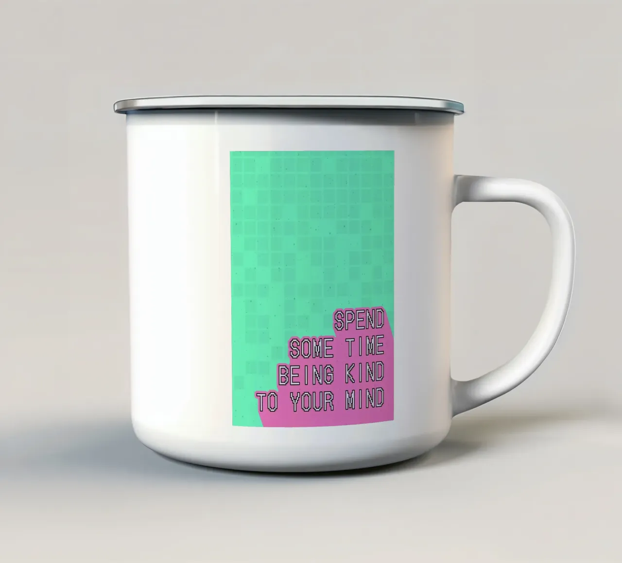 Positive Quotes tazza in smalto da Dreamer10