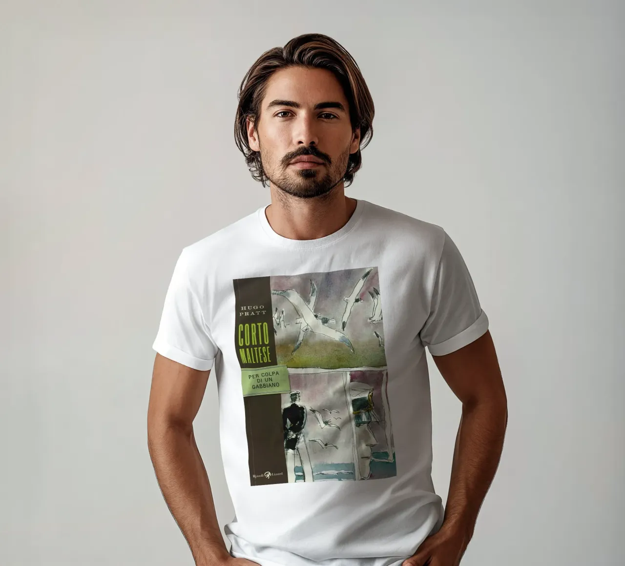 Maltese Hugo Pratt Aquarelles Et Planches t-shirt da MIa_Dispath