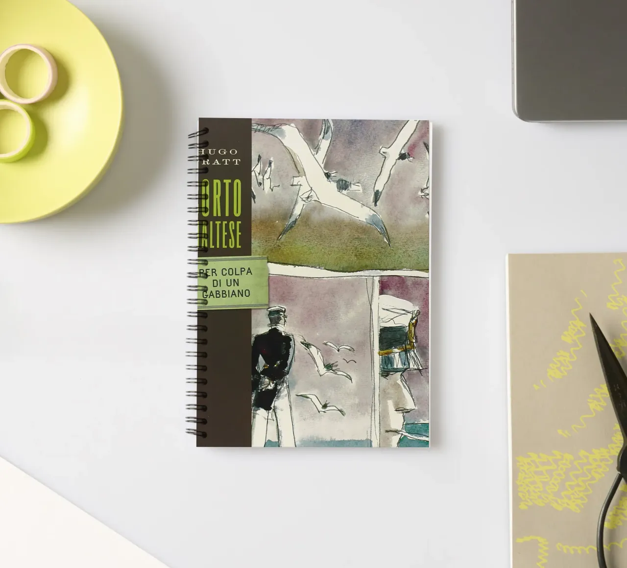 Maltese Hugo Pratt Aquarelles Et Planches spiral notebook by MIa_Dispath