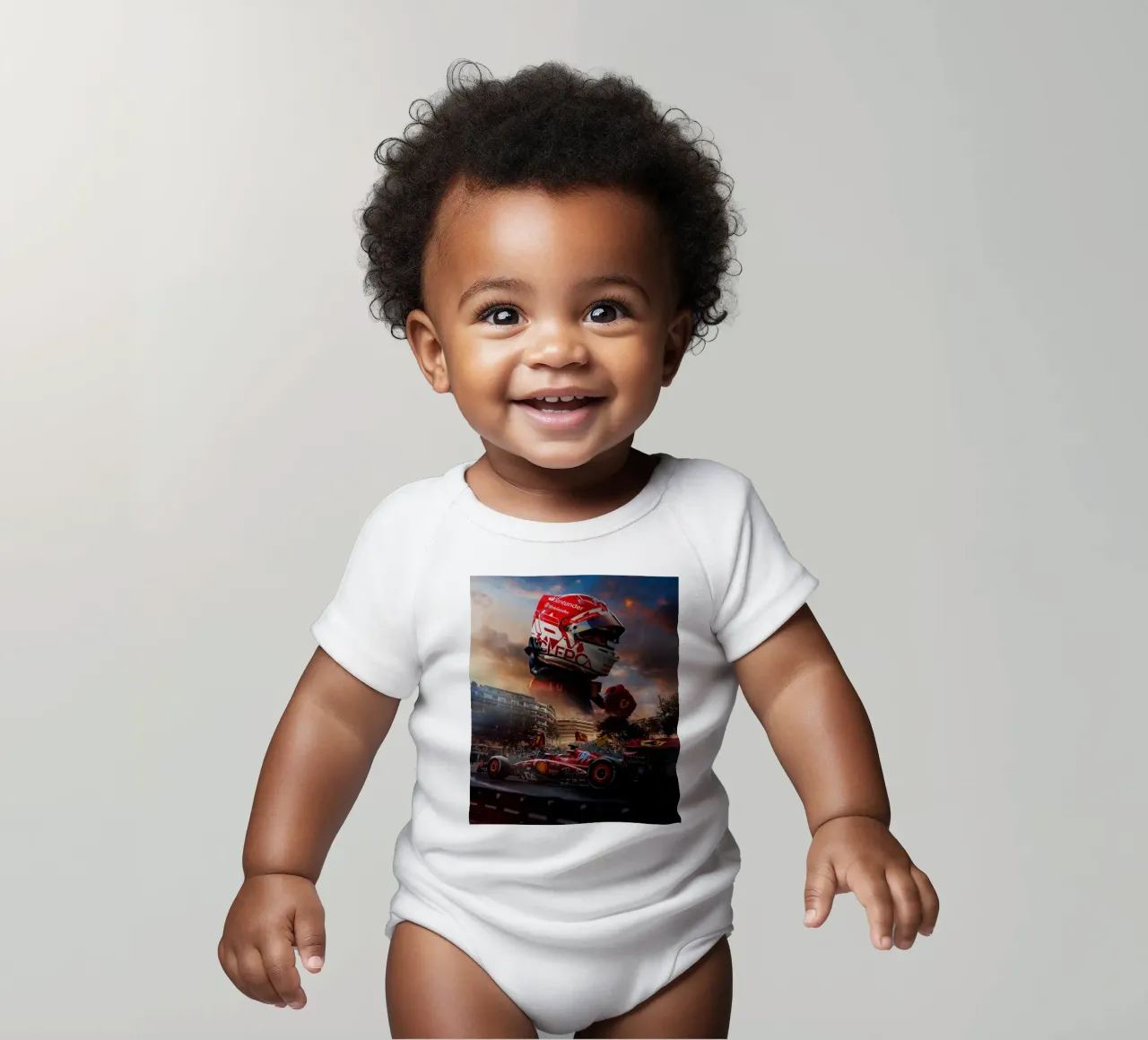 Charles Leclerc body neonato maniche corte da Indah Creative