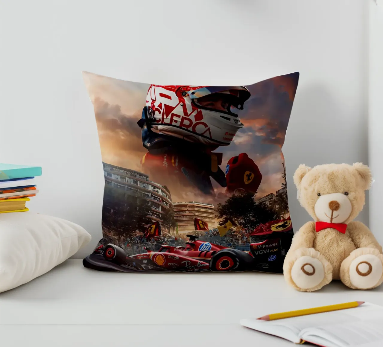 Charles Leclerc cuscino da Indah Creative