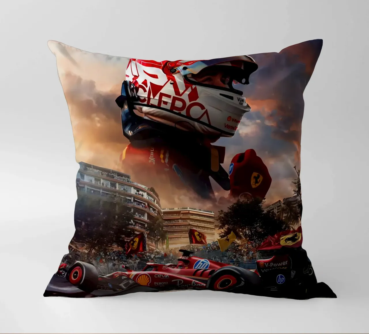 Charles Leclerc cuscino da Indah Creative