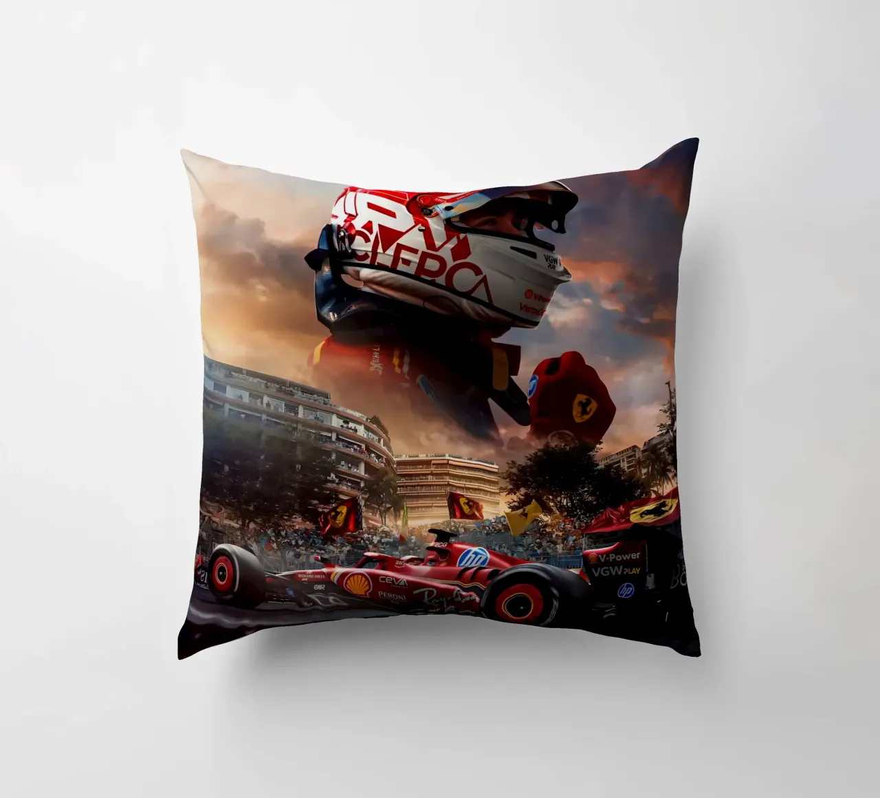 Charles Leclerc cuscino da Indah Creative