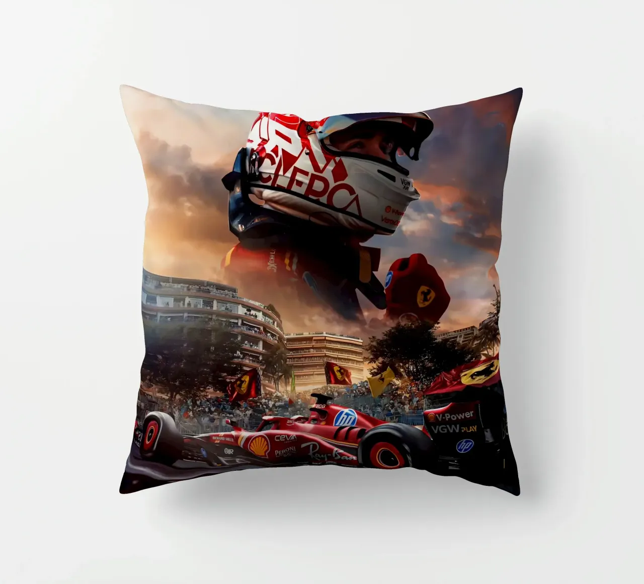 Charles Leclerc cuscino da Indah Creative