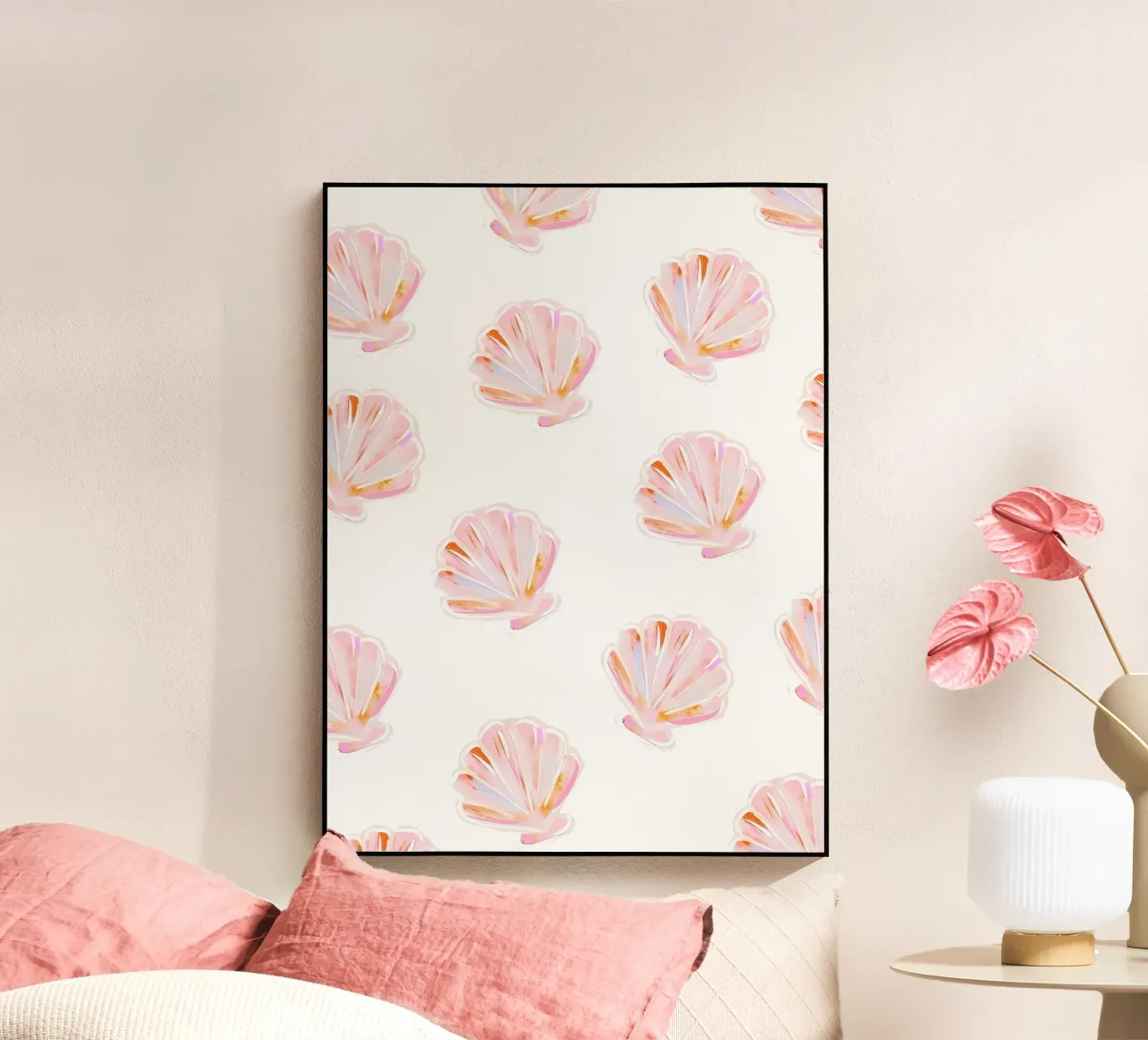 Sea Shell Pattern, Dolce Vita Print, Beach Wall Art acrylic glass by DolceVita