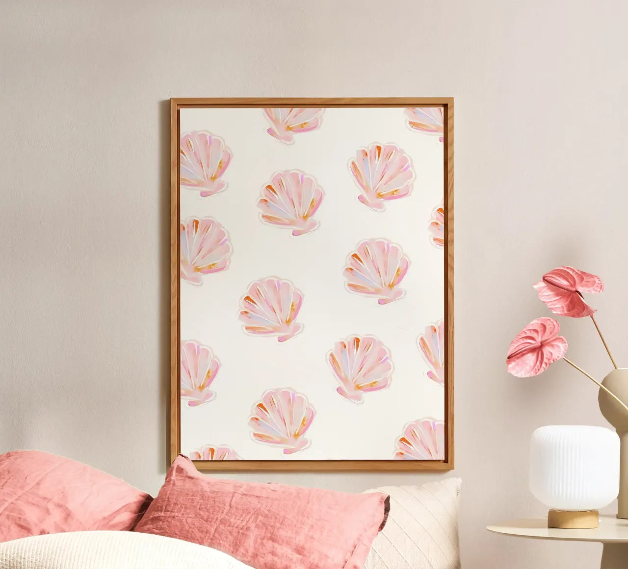 Sea Shell Pattern, Dolce Vita Print, Beach Wall Art alu-dibond by DolceVita