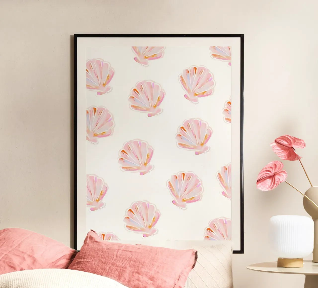 Sea Shell Pattern, Dolce Vita Print, Beach Wall Art hahnemühle by DolceVita