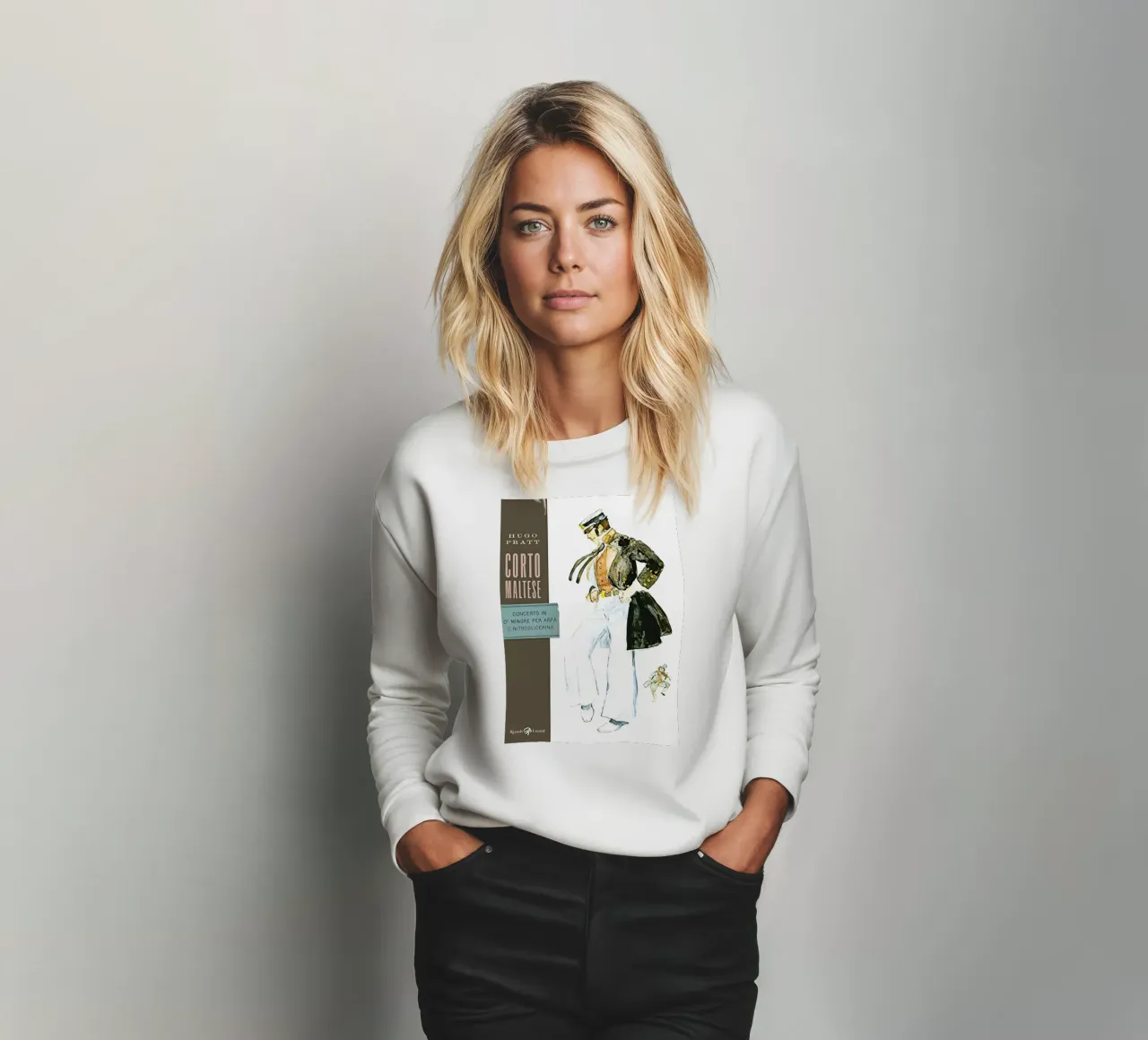 Maltese Hugo Pratt Concerto in o Minore Per Arpa felpa da MIa_Dispath