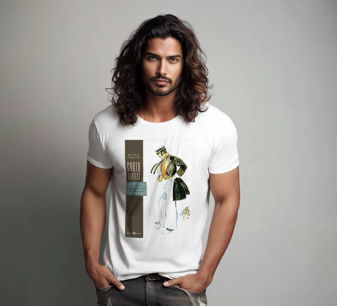 Maltese Hugo Pratt Concerto in o Minore Per Arpa t-shirt da MIa_Dispath