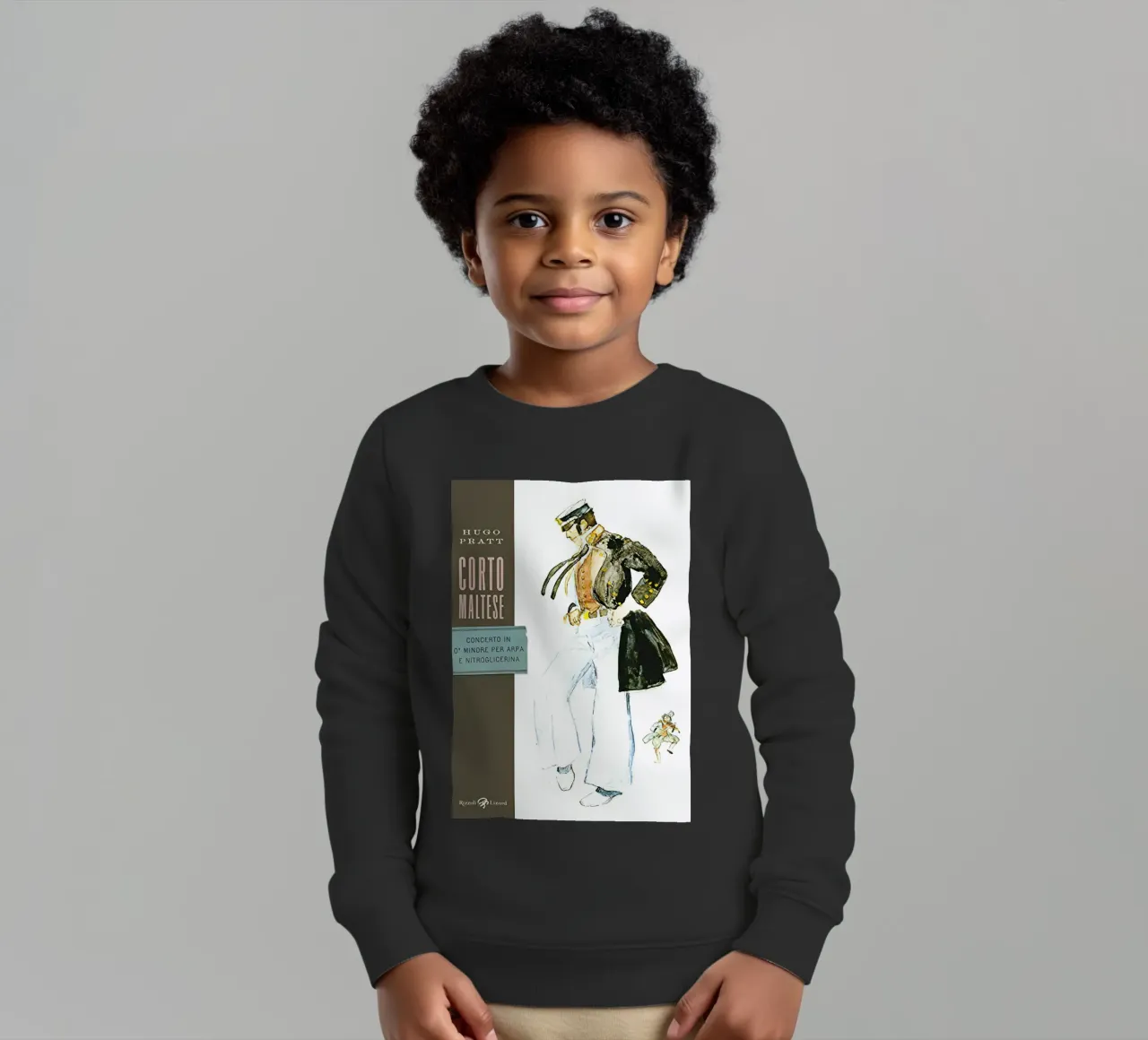 Maltese Hugo Pratt Concerto in o Minore Per Arpa felpa bambino da MIa_Dispath