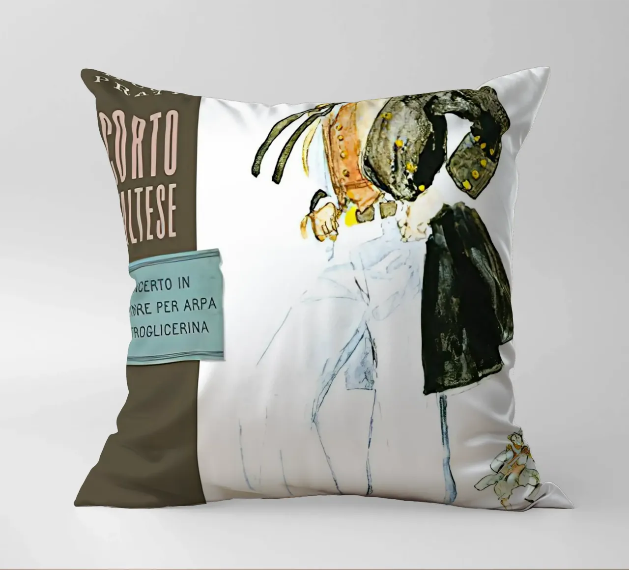 Maltese Hugo Pratt Concerto in o Minore Per Arpa cuscino da MIa_Dispath