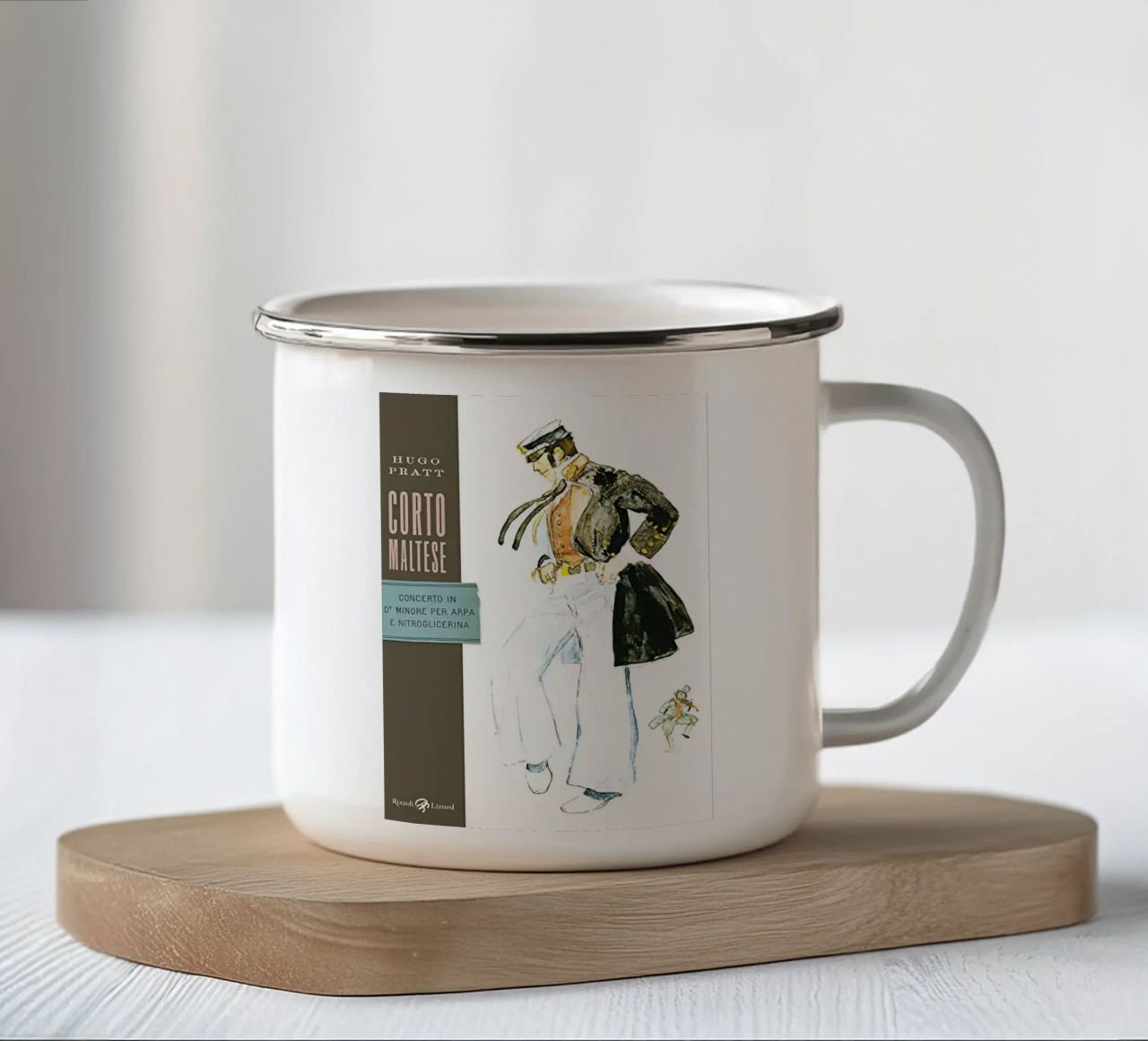 Maltese Hugo Pratt Concerto in o Minore Per Arpa tazza in smalto da MIa_Dispath