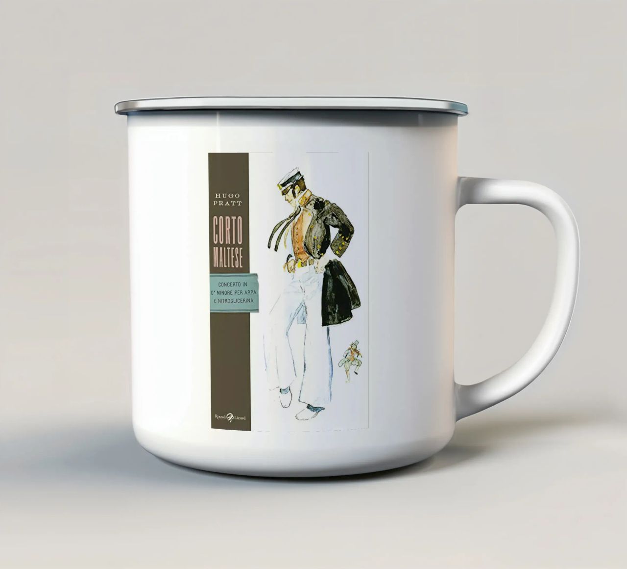 Maltese Hugo Pratt Concerto in o Minore Per Arpa tazza in smalto da MIa_Dispath
