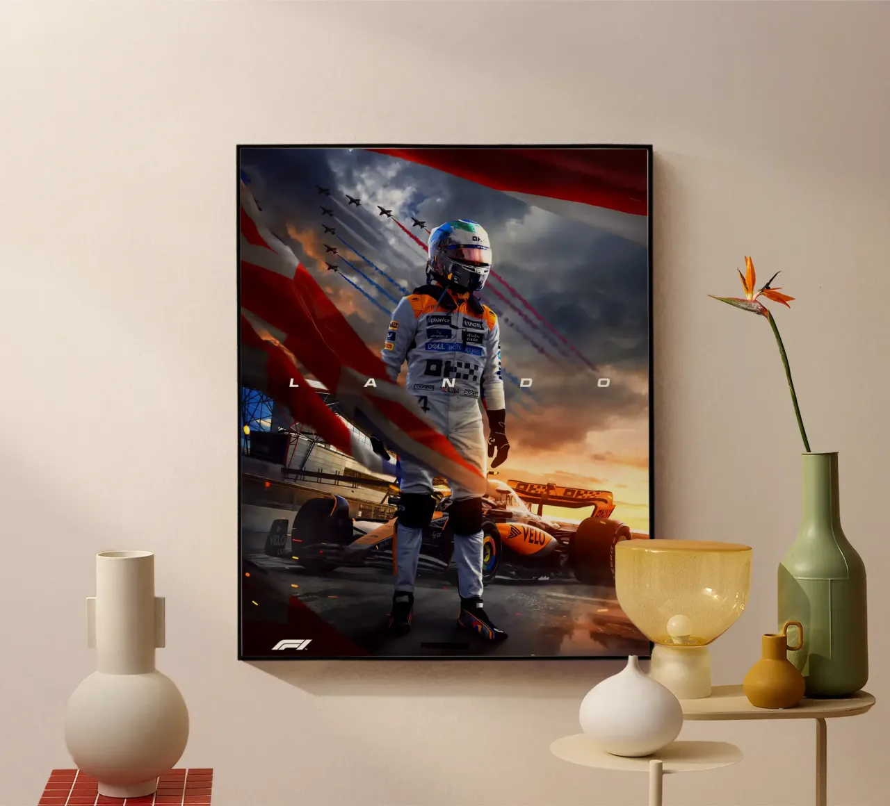 Lando Norris plexiglass da Indah Creative