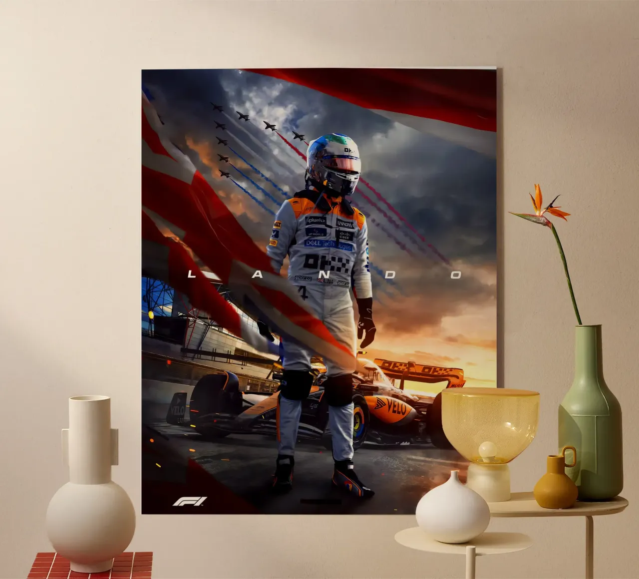 Lando Norris plexiglass da Indah Creative