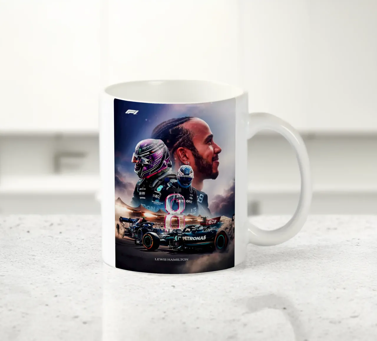Lewis Hamilton tazza in ceramica da Indah Creative