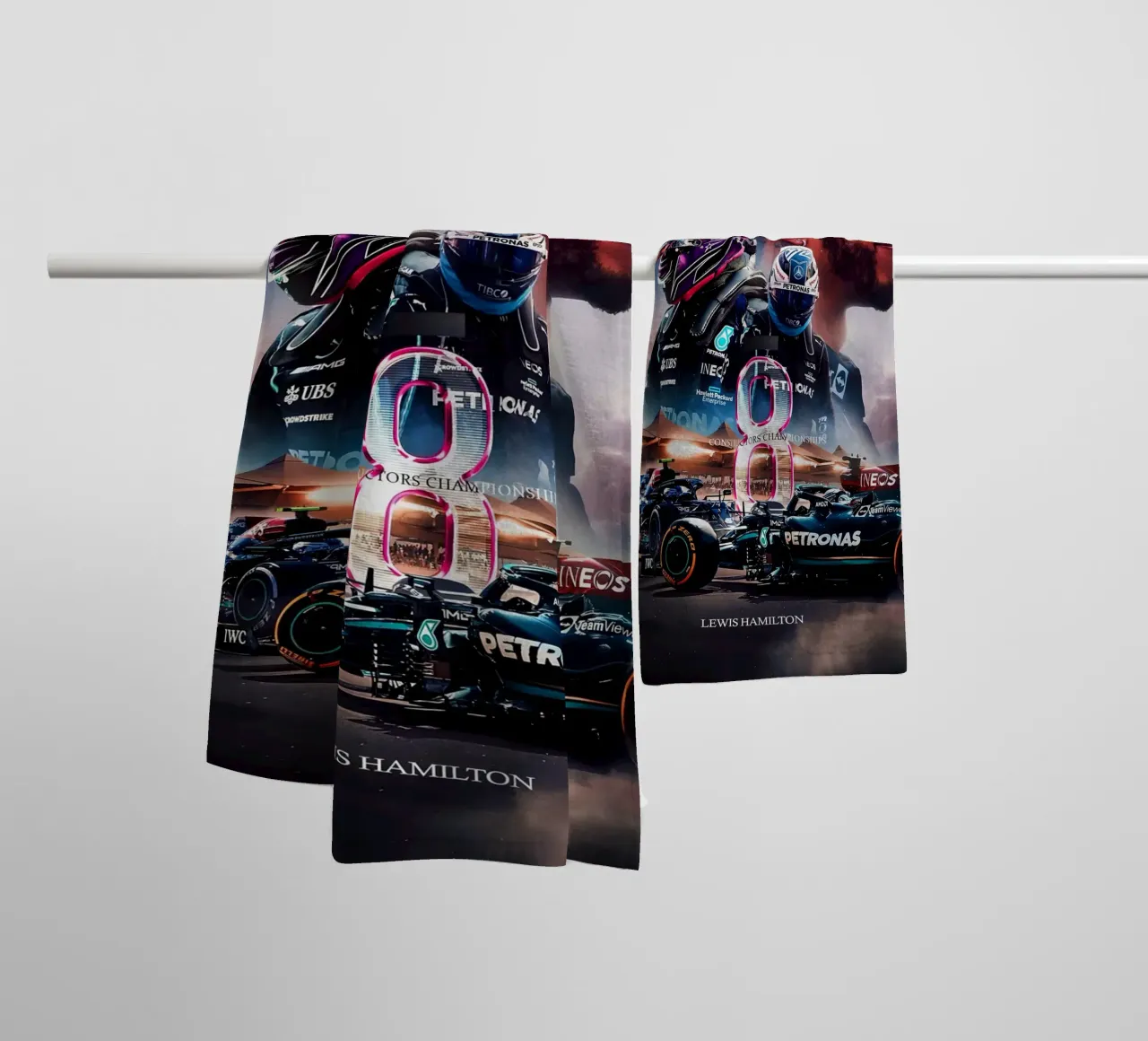 Lewis Hamilton asciugamano da bagno da Indah Creative