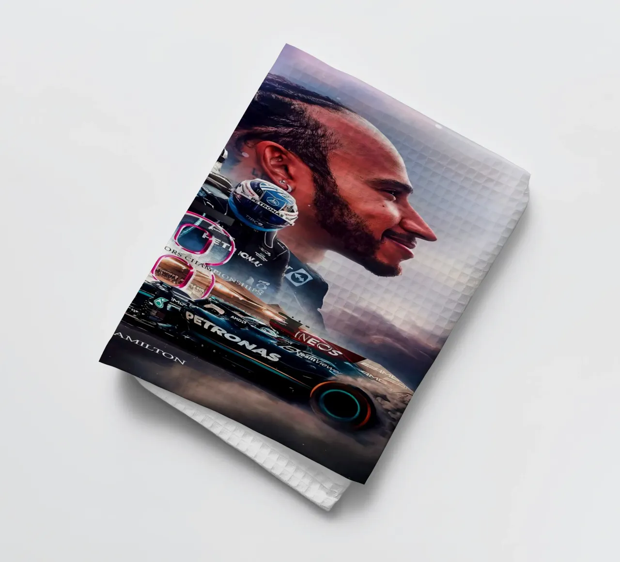 Lewis Hamilton canovaccio da cucina da Indah Creative