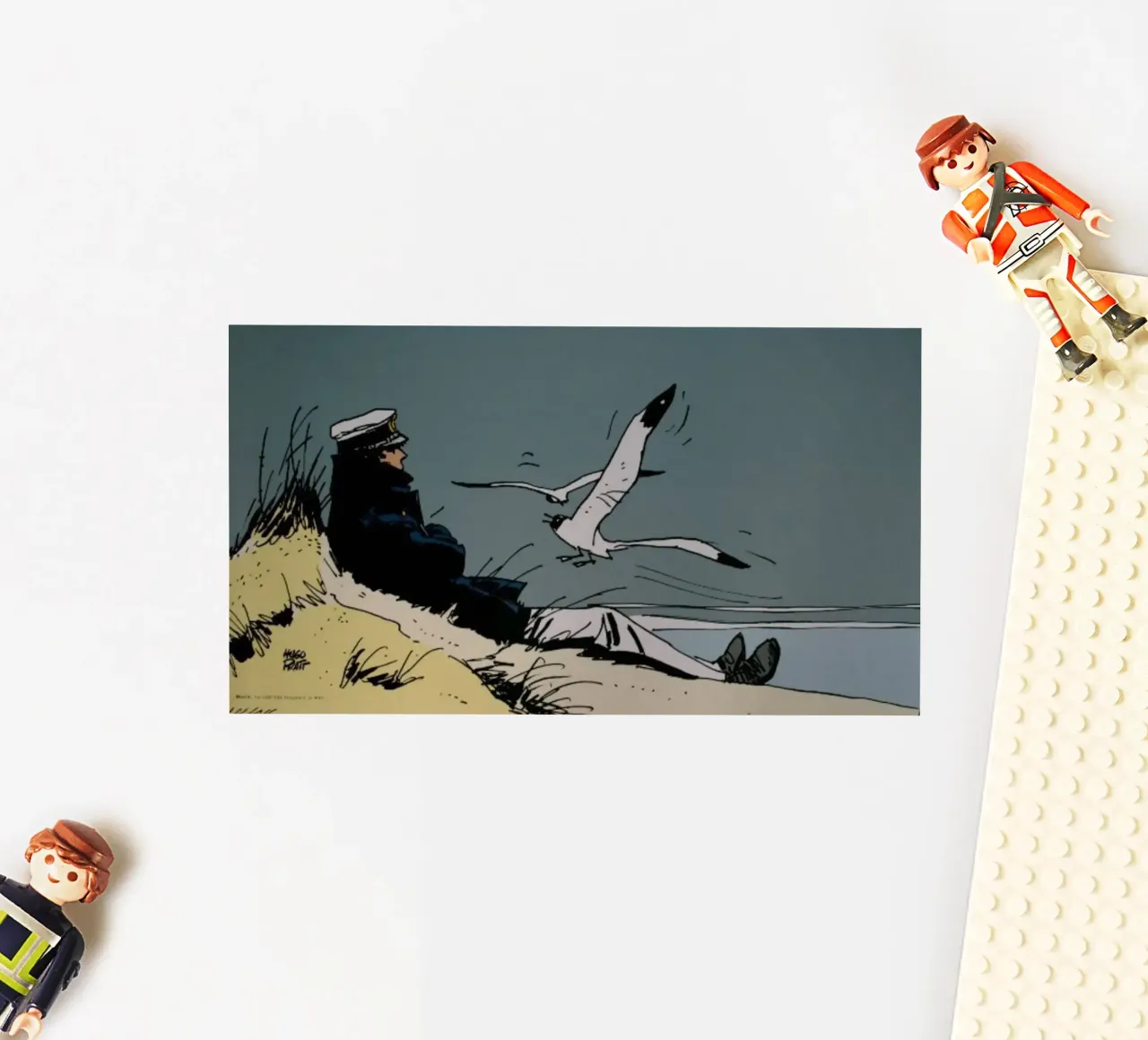 Hugo Pratt Maltese Sailor on the beach sticker by MIa_Dispath
