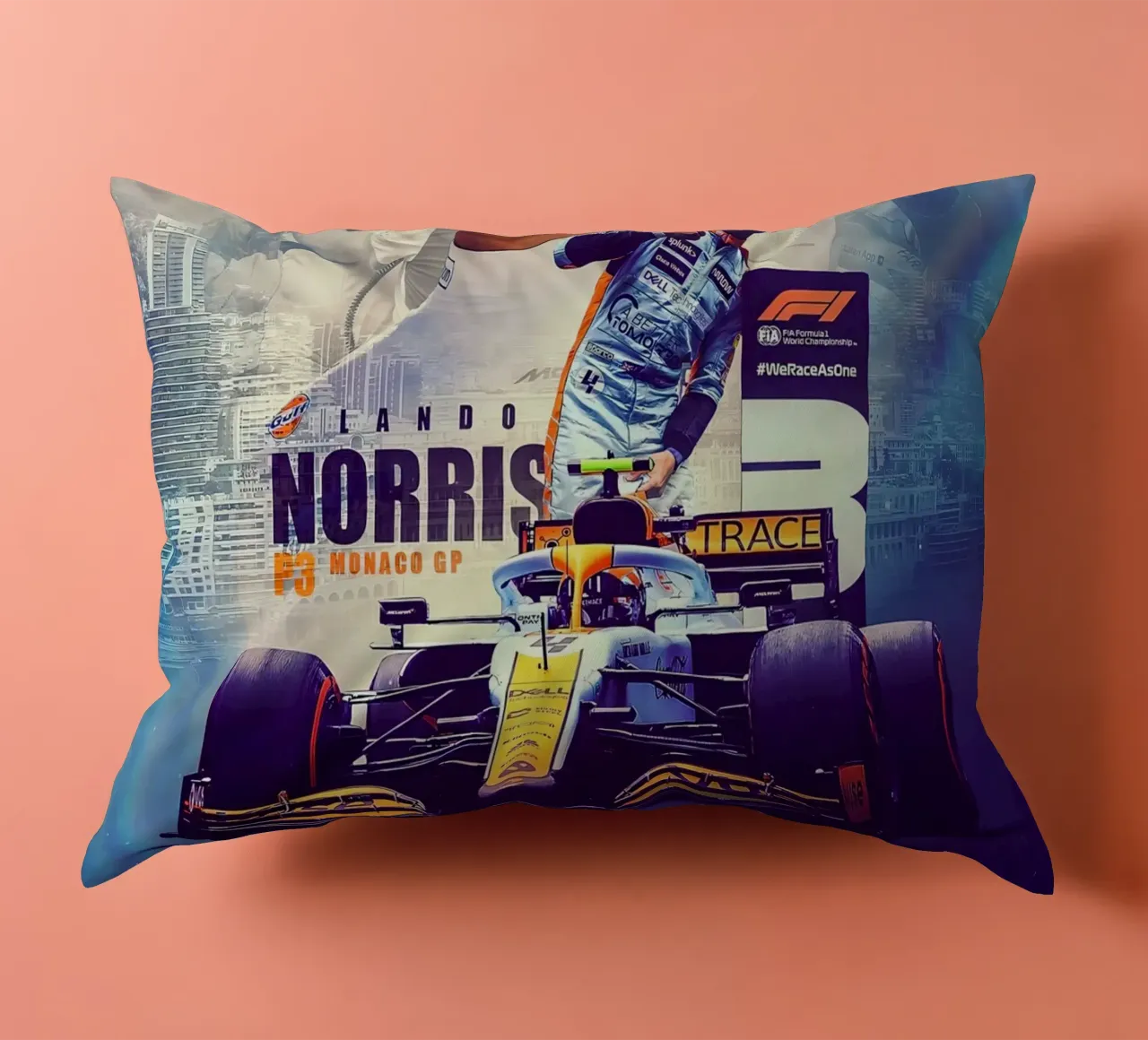 Lando Norris cuscino da Indah Creative