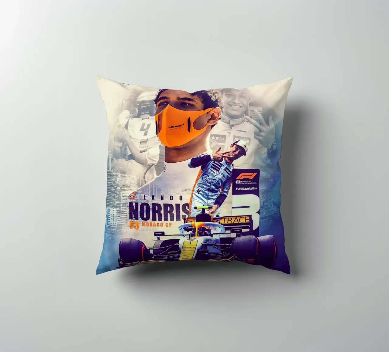 Lando Norris cuscino da Indah Creative