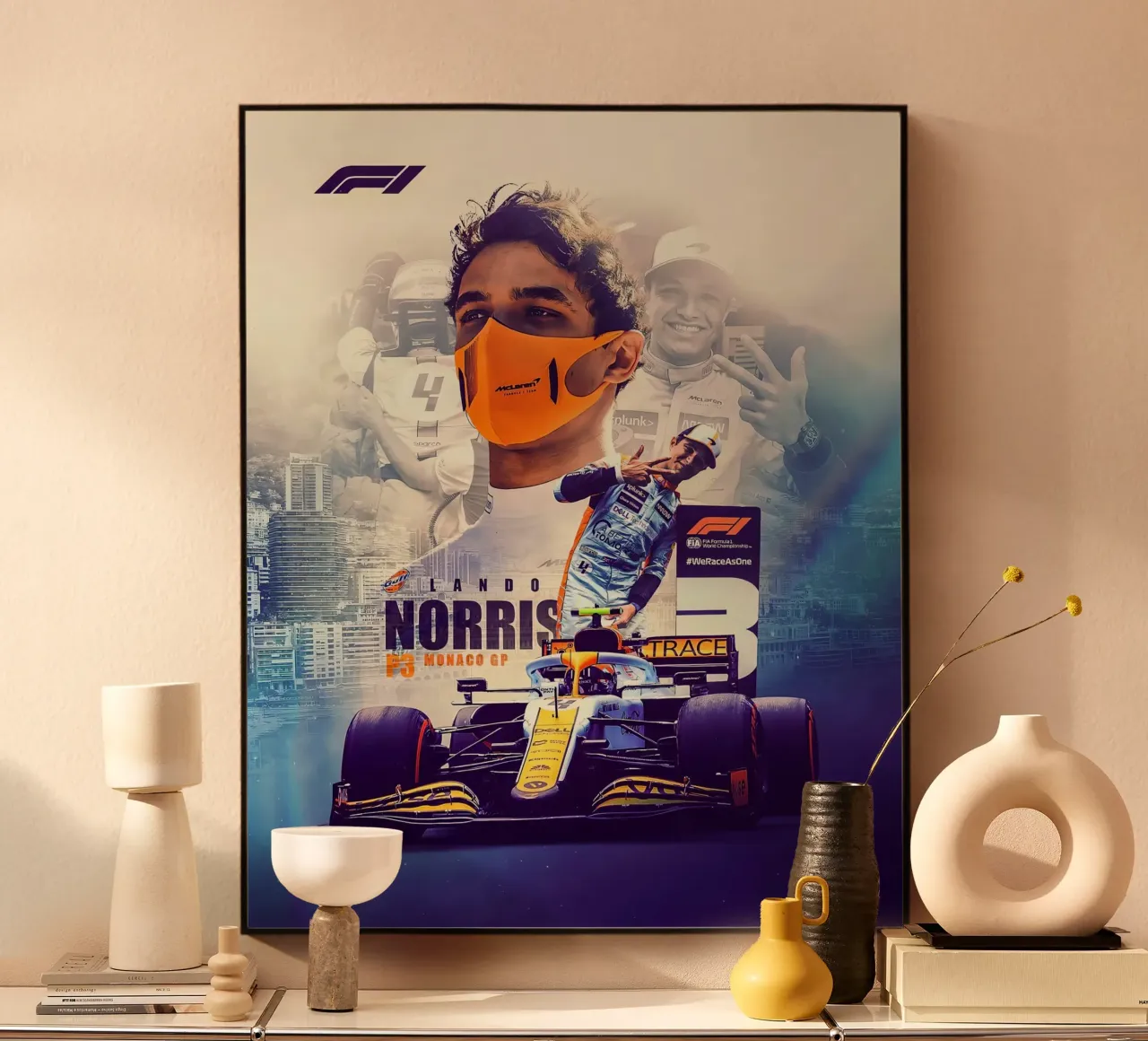 Lando Norris alluminio dibond da Indah Creative