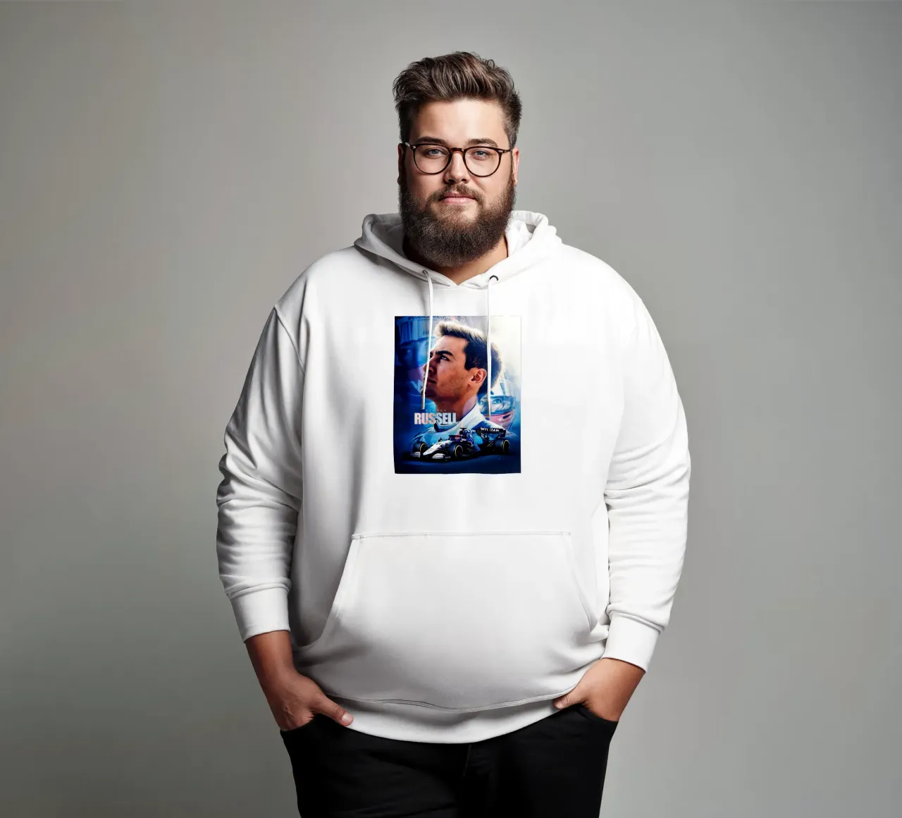 George Russell felpa con cappuccio da Indah Creative